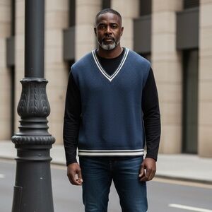 Men's ORIGINAL USE Blue Sweater Vest XXL . NWT